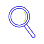 An icon of a magnifying glass.